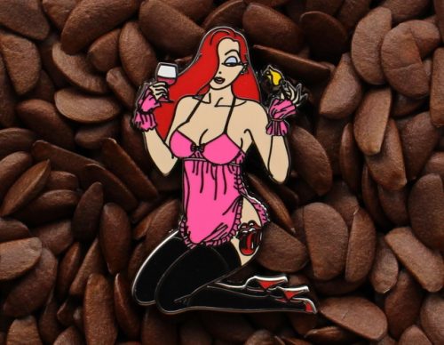 Jessica Rabbit Pins Fantasy Rose And Cocktail Pin