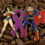 Purple Ribbon Pins Wonder Woman And Superman Pin