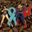 Blue Ribbon Pins Wonder Woman And Superman Pin