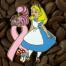 Pink Ribbon Pins Alice Cheshire Cat Pin