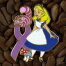 Purple Ribbon Pins Alice Cheshire Cat Pin