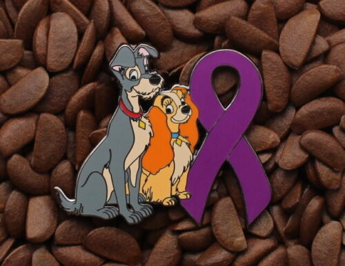 Purple Ribbon Pin Lady The Tramp Pins