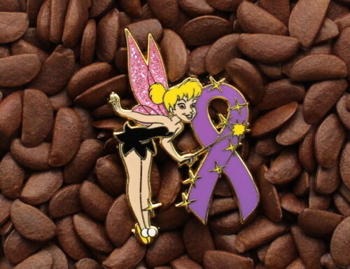 Purple Ribbon Pins Angel Tinkerbell Tinker Bell Pin