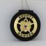 Old West Star Style Bounty Hunter Metal Badge 2 1/4 Inch & Leather Holder