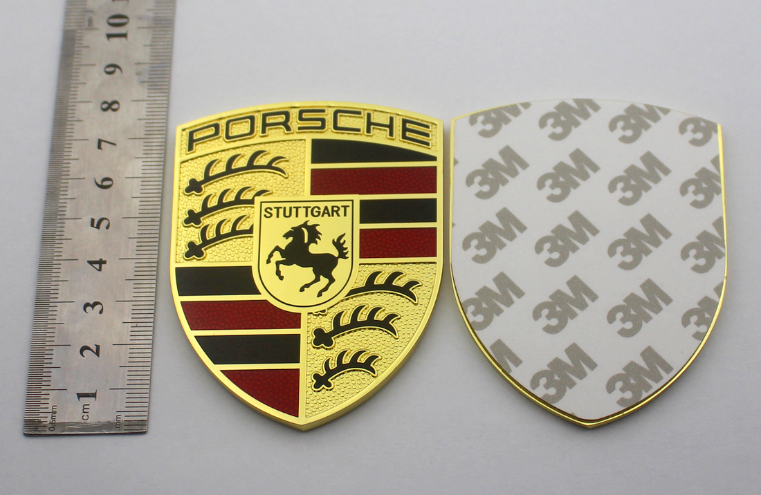 Porsche Crest 3 Inch Metal Enamel Car Emblem Sticker A