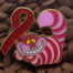Red Ribbon Pins Cheshire Cat Pin